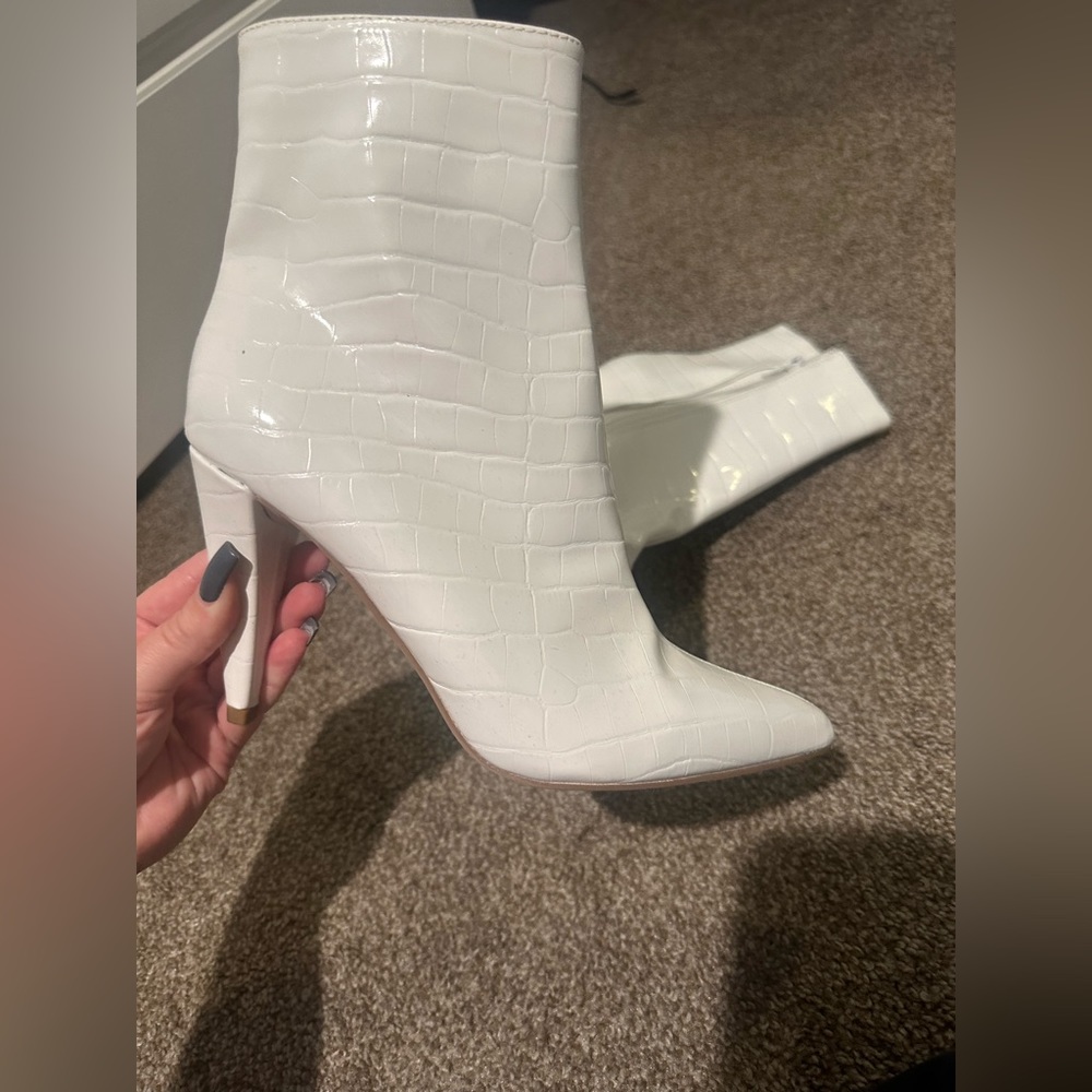 White Leather Boots